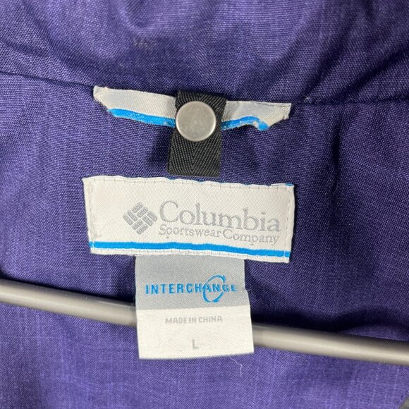 Columbia Jacket Womens Large Purple Full Zip Coat Lined Interchange Gorpcore - Picture 7 of 13